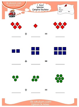 Çocuklar İçin toplam işlemi yaprak testleri 